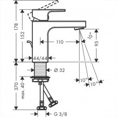 Змішувач для раковини Hansgrohe Vernis Shape 71561000