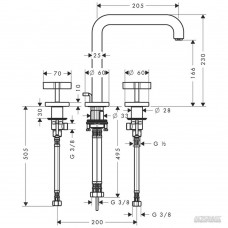 Смеситель для раковины Axor Citterio 39153000