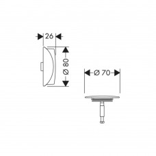 Накладка на сифон Hansgrohe Flexaplus 58185670 черный