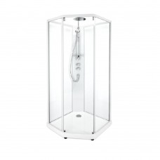 Душевая кабина IDO Showerama 10-5 Comfort 558.473.00.1 100х100 см профиль белый/прозрачное стекло с поддоном