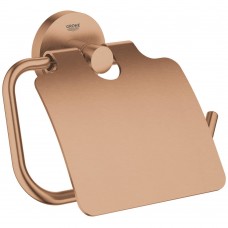 Держатель для туалетной бумаги Grohe Essentials 40367DL1 с крышкой золото