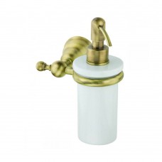 Дозатор для жидкого мыла Devit Charlestone 8024142B с держателем золото/белый матовый