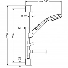 Душовий набір Hansgrohe Croma 27774000