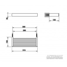 Полка металлическая Gessi Rettangolo 20947-031