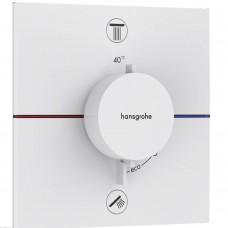 Внешняя часть термостата на 2 потребителя, белый матовый Hansgrohe ShowerSelect Comfort E 15572700