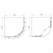 Душевая кабина Primera Frame SHQC51106 100x100 см профиль хром/прозрачное стекло