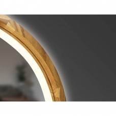 Дзеркало Luxury Wood Freedom Slim з LED підсвіткою, дуб натуральний, сенсорна кнопка-димер, 550х850 мм