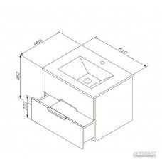 Тумба с раковиной Am.Pm Spirit M70-FUX0602-WC0602-38 подвесная 60 см белый