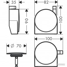 Накладка на сифон Hansgrohe Exafill S 58117820 хром