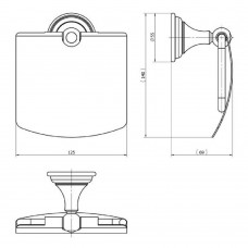 Держатель для туалетной бумаги Langberger Classic 2122241A Swarovski с крышкой хром