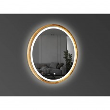 Зеркало Luxury Wood Perfection Slim с подсветкой LED, дуб натуральный, 850х850мм