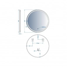 Дзеркало Devit AllRound 5501070 кругле з LED підсвіткою та тачсенсором 678x678 мм