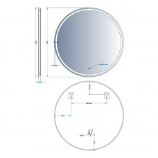 Зеркало Devit AllRound 5501090 круглое с LED подсветкой и тачсенсором 878x878 мм
