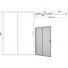 Душевые двери Devit Art FEN3640B 140х190 см раздвижные