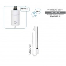 ТЭН электрический для полотенцесушителя Instal Projekt Coco COCO-03C1 300 Вт белый