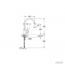 Змішувач для кухні Grohe Eurosmart Cosmopolitan 32843000