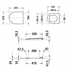 Крышка для унитаза Duravit 0021698900 D-Neo антрацит матовый
