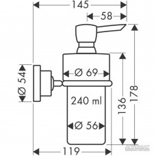Дозатор для жидкого мыла Axor Citterio 41719000 с держателем хром/белый