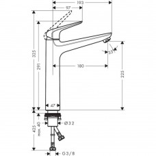 Смеситель для раковины Hansgrohe Novus 71124000