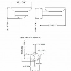 Мыльница GENWEC Nimbus GW05 73 04 03 с держателем, черный матовый