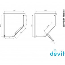 Душевая кабина Devit Comfort FEN0223 100х100 см профиль хром/прозрачное стекло