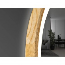 Зеркало Luxury Wood Perfection Slim с LED подсветкой, дуб натуральный, сенсорная кнопка-димер, 750х750мм
