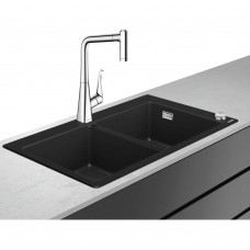 Кухонна мийка Hansgrohe Select 43216000 подвійна зі змішувачем 73806000