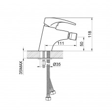 Смеситель для биде Devit Comfort 46223123P