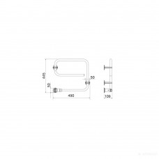 Полотенцесушитель электрический Pax TR 3506-6 ТR45 standard 490х445 мм хром 30 Вт
