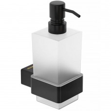 Дозатор для жидкого мыла Genwec Pompei GW05 59 04 03 с черным держателем.