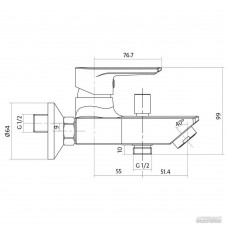 Змішувач для ванни Cersanit Vero S951-004