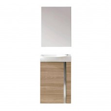 Комплект мебели Royo Elegance 122913 зеркало 45 см + тумба с раковиной подвесная 45 см орех