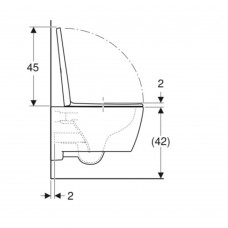 Унитаз подвесной Geberit iCon 501.663.JT.1 безободковый с сиденьем с крышкой Softclose, цвет белый альпийский матовый