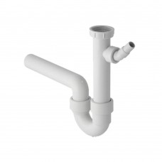Сифон для раковины трубный Geberit 152.713.11.1 с угловым шланговым соединителем для подключения посудомойной или стиральной машины