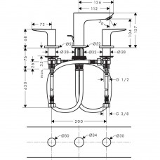 Смеситель для раковины Hansgrohe Talis E 71733990 золото