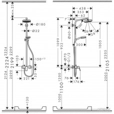 Душевая система Hansgrohe Crometta 27266400 1jet Showerpipe