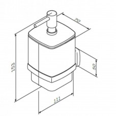 Дозатор для жидкого мыла Am.Pm Gem A9036900 с держателем хром/белый