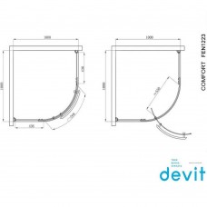 Душевая кабина Devit Comfort FEN1223 100х100 см профиль хром/прозрачное стекло