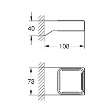 Тримач для склянки чи мильниці Grohe Selection Cube 40865000 хром