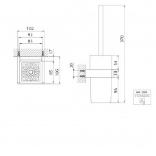 Щетка для унитаза Steinberg 4602903S Серия 460 с держателем черный/белый