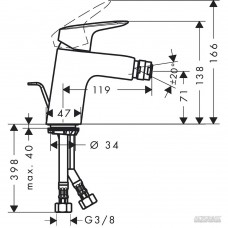 Смеситель для биде Hansgrohe Logis 71204000