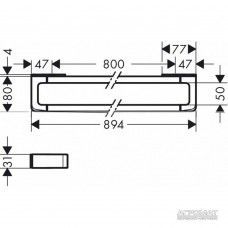 Поручень Axor Universal 42833000 хром