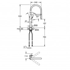 Змішувач для кухні Grohe Essence 30503KF0 чорний