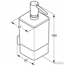 Дозатор для жидкого мыла Kludi E2 4997605 с держателем хром/белый