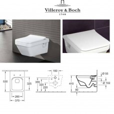 Унітаз підвісний Villeroy&Boch Architectura 5685R001 з сидінням Soft Close 9M81S101