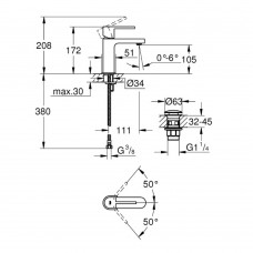 Змішувач для раковини Grohe Plus 33163003