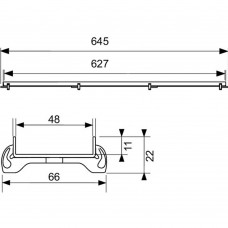 Решетка для душевого канала TECE Drainline Plate 600770 700 мм под плитку