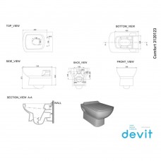 Унітаз підвісний Devit Comfort NEW 3120123 з сидінням slim, soft-close
