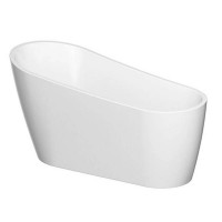 Ванна акриловая Cersanit Zen 167х73 см, с сифоном и хромированным донным клапаном click-clack, белый глянец