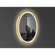 Зеркало Luxury Wood Perfection Slim с LED подсветкой, дуб натуральный, сенсорная кнопка-димер, 750х750мм